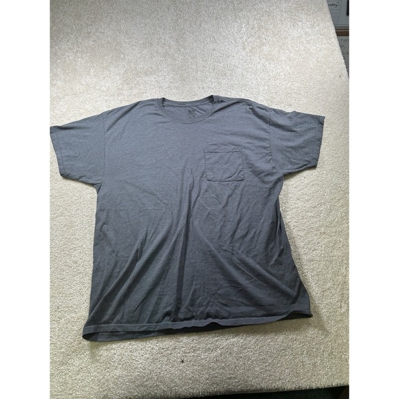 Fruit Of‎ The Loom Mens Size Xl Dark Gray Pocket Tshirt - Picture 1 of 7